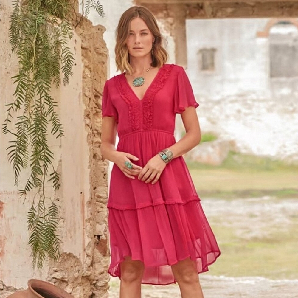 NWT Sundance Monaco Meetup Dress size XL in color coral